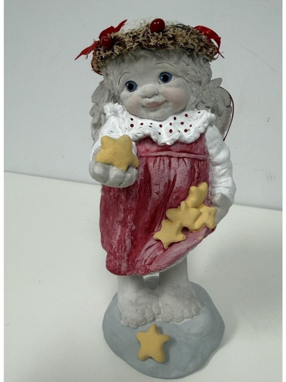 VINTAGE Dreamsicles "Miss Morning Star" 7" Figurine Signed 1995 Christmas Red